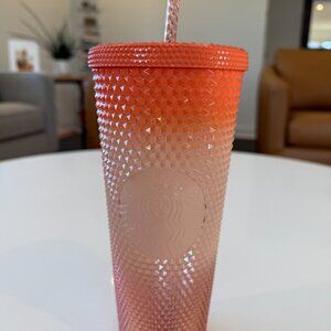STARBUCKS Peach Bling Gradient Studded Venti Tumbler – 24 oz.